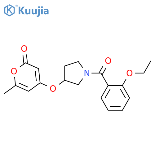 4-[1-(2-ethoxybenzoyl)pyrrolidin-3-yl]oxy-6-methylpyran-2-one structure