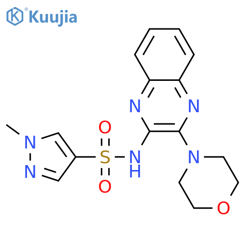 1-methyl-N-[3-(morpholin-4-yl)quinoxalin-2-yl]-1H-pyrazole-4-sulfonamide structure