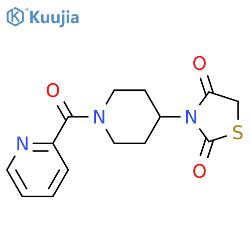 3-[1-(pyridine-2-carbonyl)piperidin-4-yl]-1,3-thiazolidine-2,4-dione structure