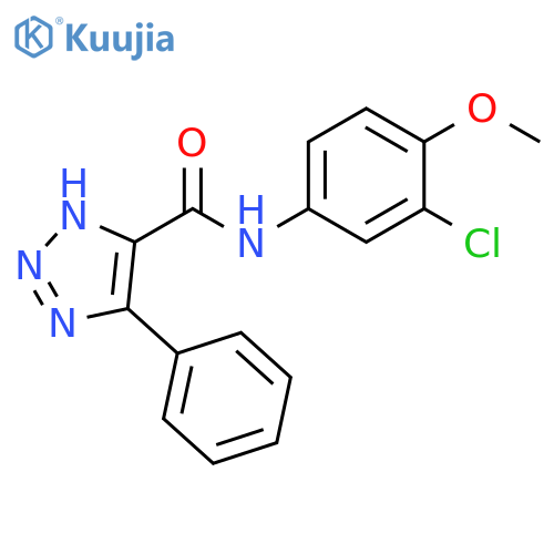 N-(3-chloro-4-methoxyphenyl)-4-phenyl-1H-1,2,3-triazole-5-carboxamide structure