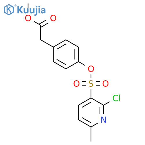 Methyl 2-(4-{[(2-chloro-6-methylpyridin-3-yl)sulfonyl]oxy}phenyl)acetate structure