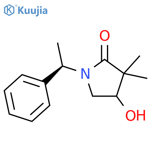 4-hydroxy-3,3-dimethyl-1-[(1R)-1-phenylethyl]pyrrolidin-2-one structure