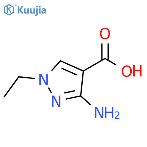 3-Amino-1-ethyl-1H-pyrazole-4-carboxylic acid structure