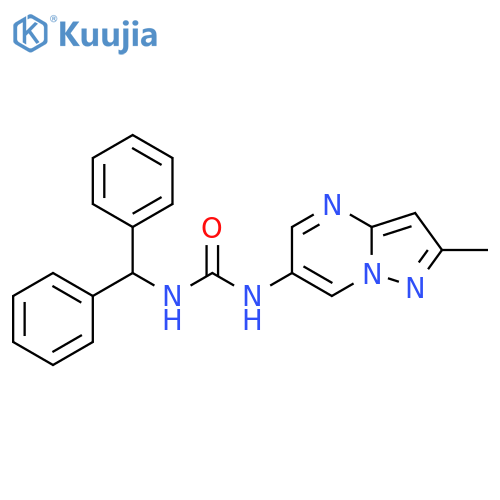 1-(diphenylmethyl)-3-{2-methylpyrazolo[1,5-a]pyrimidin-6-yl}urea structure
