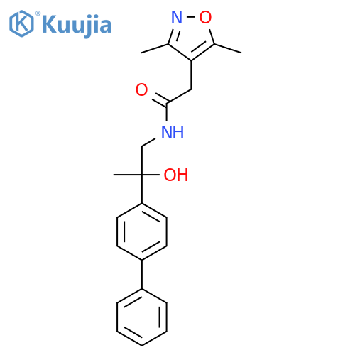 N-(2-{[1,1'-biphenyl]-4-yl}-2-hydroxypropyl)-2-(3,5-dimethyl-1,2-oxazol-4-yl)acetamide structure
