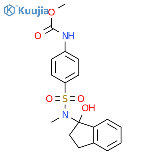 methyl N-(4-{[(1-hydroxy-2,3-dihydro-1H-inden-1-yl)methyl]sulfamoyl}phenyl)carbamate structure