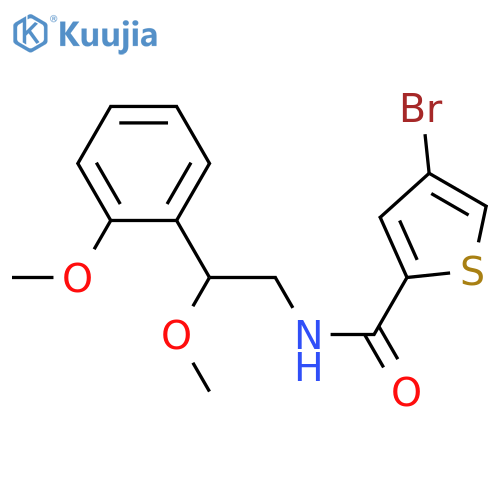 4-bromo-N-[2-methoxy-2-(2-methoxyphenyl)ethyl]thiophene-2-carboxamide structure