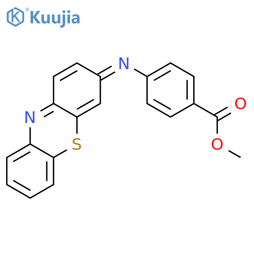 Benzoic acid, 4-(3H-phenothiazin-3-ylideneamino)-, methyl ester structure