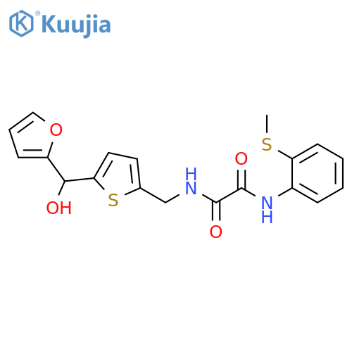 N-({5-[(furan-2-yl)(hydroxy)methyl]thiophen-2-yl}methyl)-N'-[2-(methylsulfanyl)phenyl]ethanediamide structure
