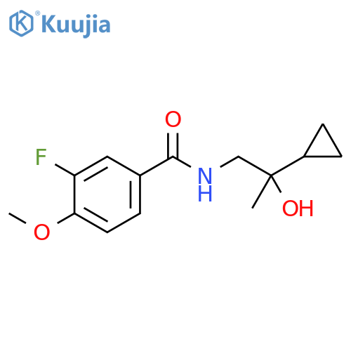 N-(2-cyclopropyl-2-hydroxypropyl)-3-fluoro-4-methoxybenzamide structure