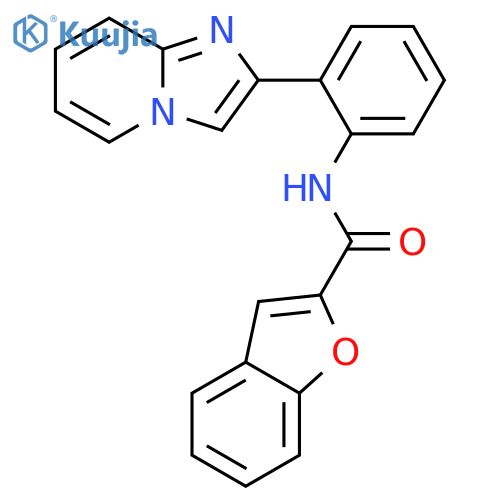 N-(2-Imidazo[1,2-a]pyridin-2-ylphenyl)-2-benzofurancarboxamide structure