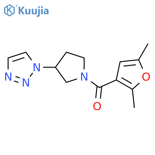 (2,5-dimethylfuran-3-yl)-[3-(triazol-1-yl)pyrrolidin-1-yl]methanone structure