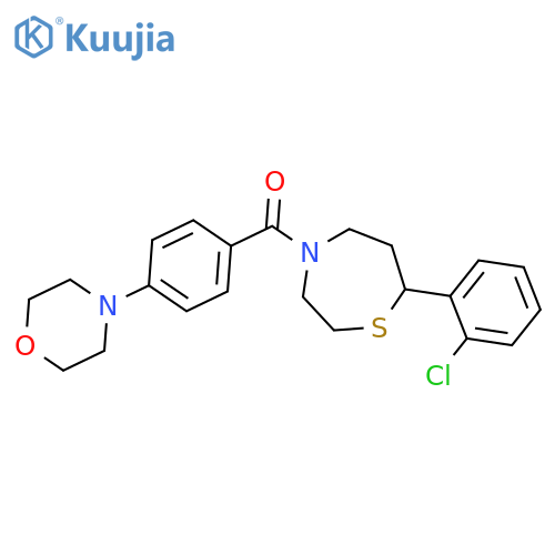 7-(2-chlorophenyl)-4-[4-(morpholin-4-yl)benzoyl]-1,4-thiazepane structure