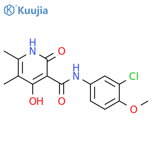 N-(3-chloro-4-methoxyphenyl)-2,4-dihydroxy-5,6-dimethylpyridine-3-carboxamide structure