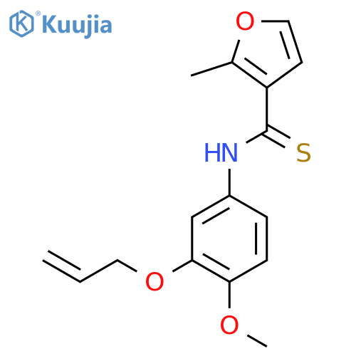 N-[4-methoxy-3-(prop-2-en-1-yloxy)phenyl]-2-methylfuran-3-carbothioamide structure