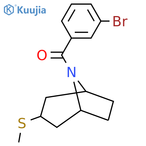 8-(3-bromobenzoyl)-3-(methylsulfanyl)-8-azabicyclo[3.2.1]octane structure