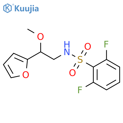 2,6-difluoro-N-[2-(furan-2-yl)-2-methoxyethyl]benzenesulfonamide structure