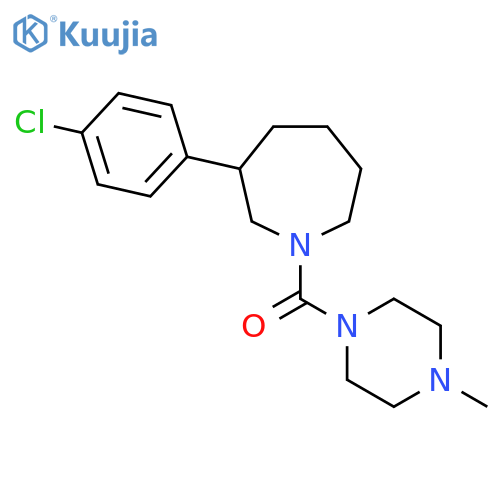 [3-(4-Chlorophenyl)hexahydro-1H-azepin-1-yl](4-methyl-1-piperazinyl)methanone structure