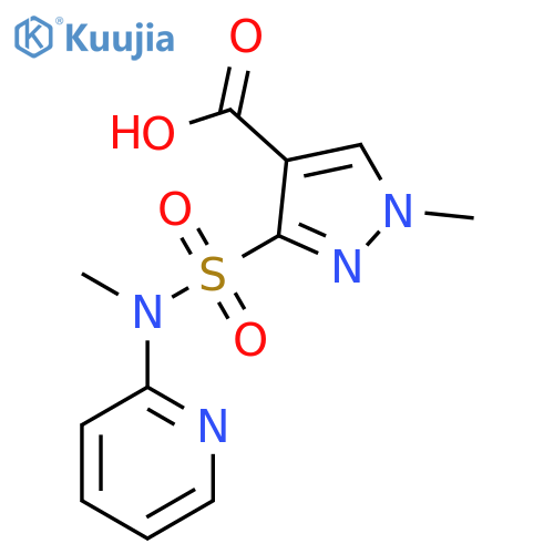 1H-Pyrazole-4-carboxylicacid, 1-methyl-3-[(methyl-2-pyridinylamino)sulfonyl]- structure