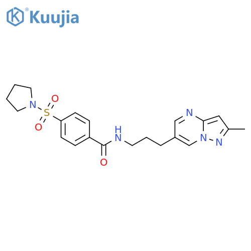 N-[3-(2-Methylpyrazolo[1,5-a]pyrimidin-6-yl)propyl]-4-(1-pyrrolidinylsulfonyl)benzamide structure
