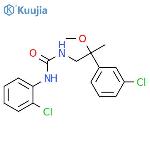 1-(2-chlorophenyl)-3-[2-(3-chlorophenyl)-2-methoxypropyl]urea structure
