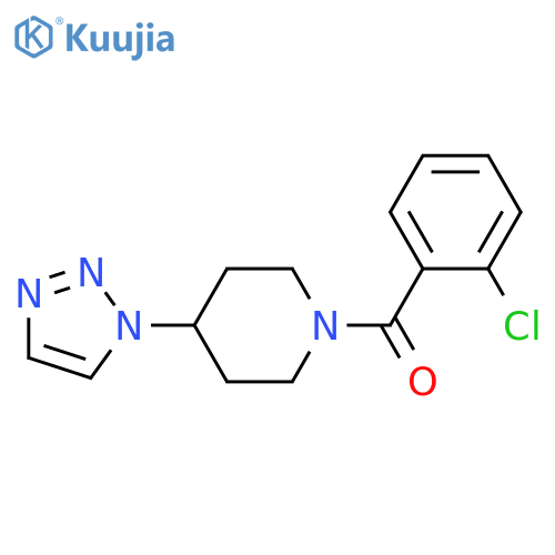 (2-Chlorophenyl)[4-(1H-1,2,3-triazol-1-yl)-1-piperidinyl]methanone structure