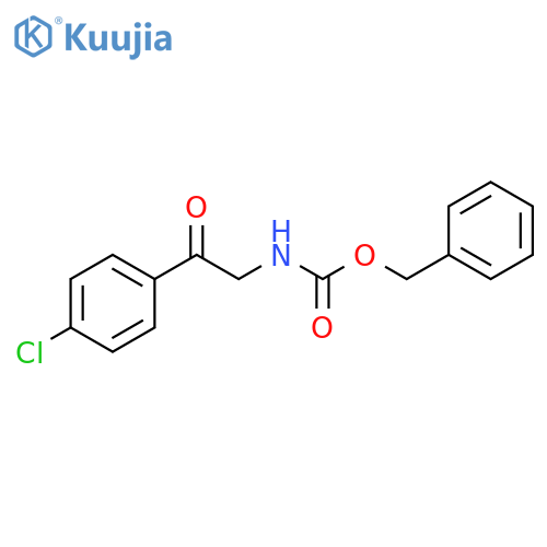 Carbamic acid, [2-(4-chlorophenyl)-2-oxoethyl]-, phenylmethyl ester (9CI) structure