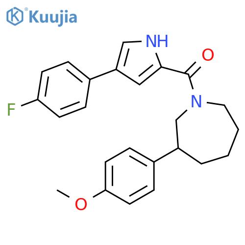 [4-(4-Fluorophenyl)-1H-pyrrol-2-yl][hexahydro-3-(4-methoxyphenyl)-1H-azepin-1-yl]methanone structure