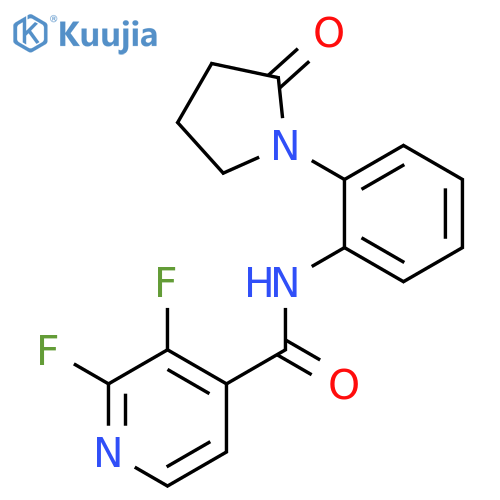 2,3-Difluoro-N-[2-(2-oxo-1-pyrrolidinyl)phenyl]-4-pyridinecarboxamide structure