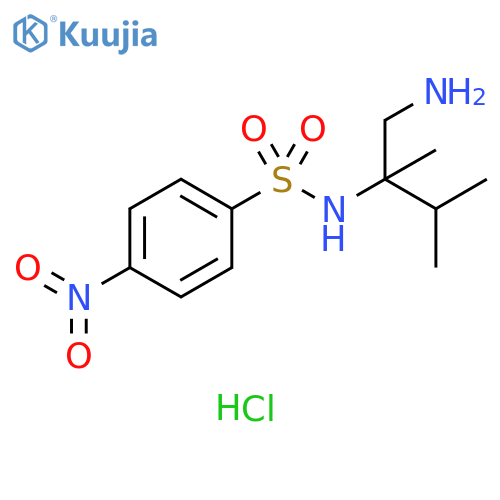 N-(1-amino-2,3-dimethylbutan-2-yl)-4-nitrobenzene-1-sulfonamide hydrochloride structure