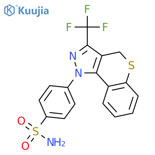 Benzenesulfonamide,4-[3-(trifluoromethyl)[1]benzothiopyrano[4,3-c]pyrazol-1(4H)-yl]- structure