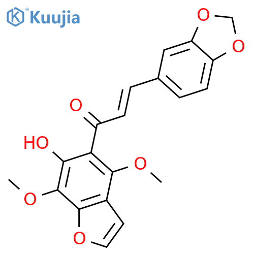 1-(6-Hydroxy-4,7-dimethoxy-5-benzofuranyl)-3-(3,4-methylenedioxyphenyl)-2-propen-1-one structure