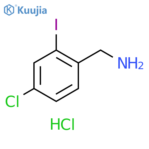 (4-chloro-2-iodophenyl)methanamine hydrochloride structure