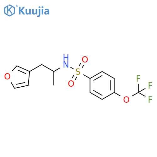 N-[1-(furan-3-yl)propan-2-yl]-4-(trifluoromethoxy)benzene-1-sulfonamide structure