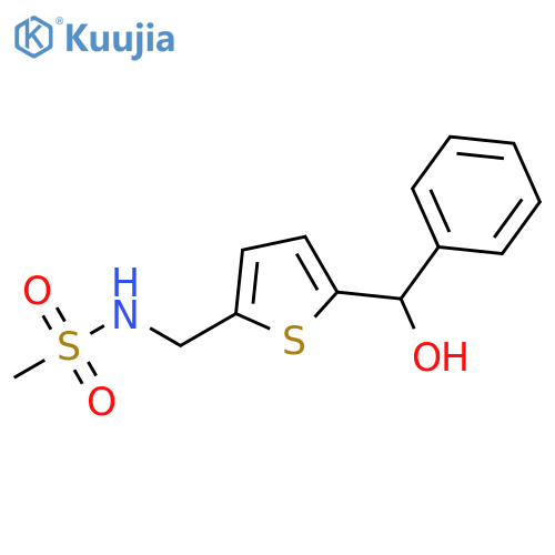 N-({5-[hydroxy(phenyl)methyl]thiophen-2-yl}methyl)methanesulfonamide structure