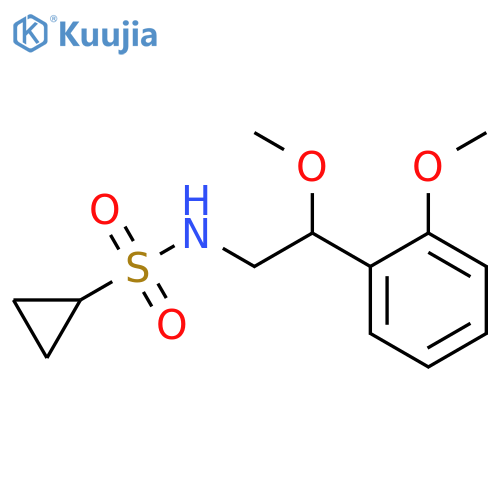 N-[2-methoxy-2-(2-methoxyphenyl)ethyl]cyclopropanesulfonamide structure