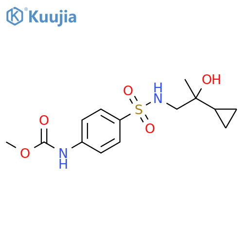 methyl N-{4-[(2-cyclopropyl-2-hydroxypropyl)sulfamoyl]phenyl}carbamate structure