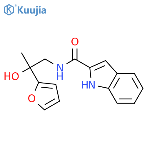 N-[2-(furan-2-yl)-2-hydroxypropyl]-1H-indole-2-carboxamide structure