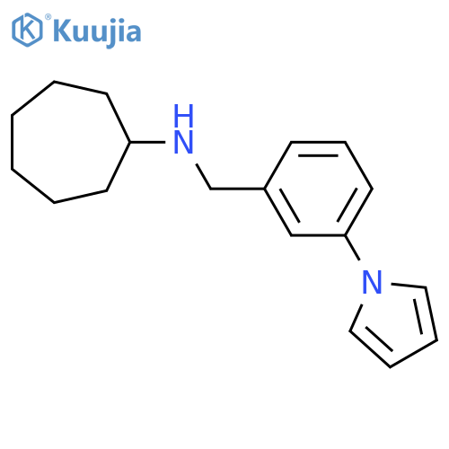 Cycloheptyl-(3-pyrrol-1-yl-benzyl)-amine structure