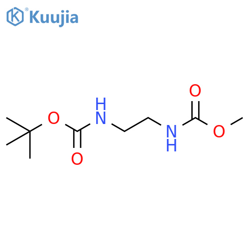 Carbamic acid, N-[2-[[(1,1-dimethylethoxy)carbonyl]amino]ethyl]-, methyl ester structure