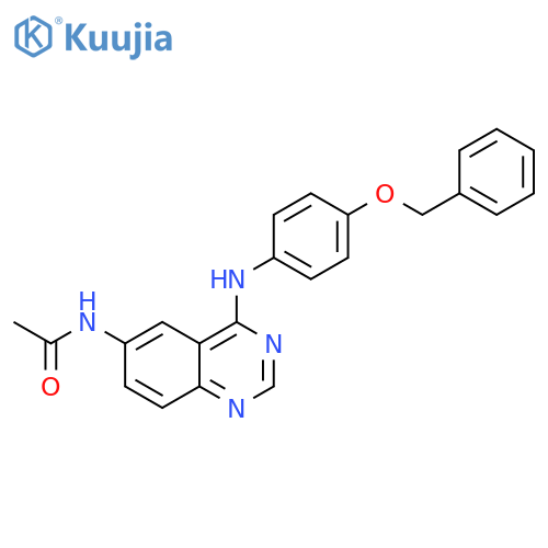 Acetamide, N-[4-[[4-(phenylmethoxy)phenyl]amino]-6-quinazolinyl]- structure