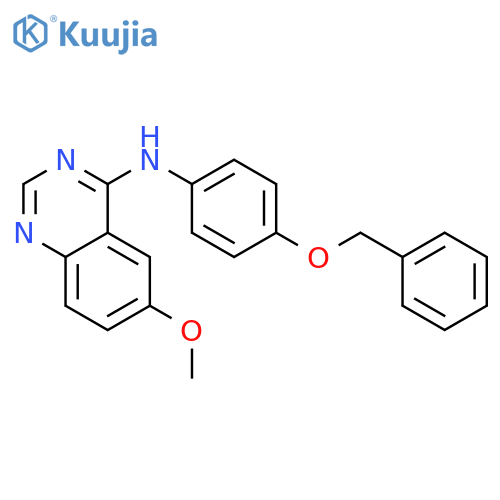 4-Quinazolinamine, 6-methoxy-N-[4-(phenylmethoxy)phenyl]- structure
