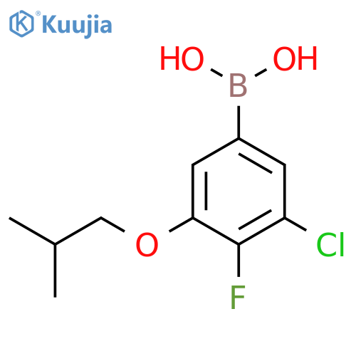 3-Chloro-4-fluoro-5-(2-methylpropoxy)phenylboronic acid structure