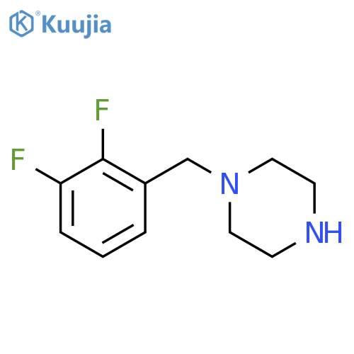 1-(2,3-difluorobenzyl)piperazine structure
