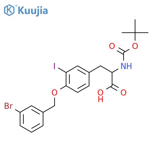 L-Tyrosine,O-[(3-bromophenyl)methyl]-N-[(1,1-dimethylethoxy)carbonyl]-3-iodo- structure