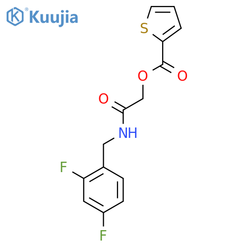 {[(2,4-difluorophenyl)methyl]carbamoyl}methyl thiophene-2-carboxylate structure