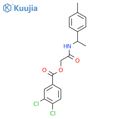 {[1-(4-Methylphenyl)ethyl]carbamoyl}methyl 3,4-dichlorobenzoate structure