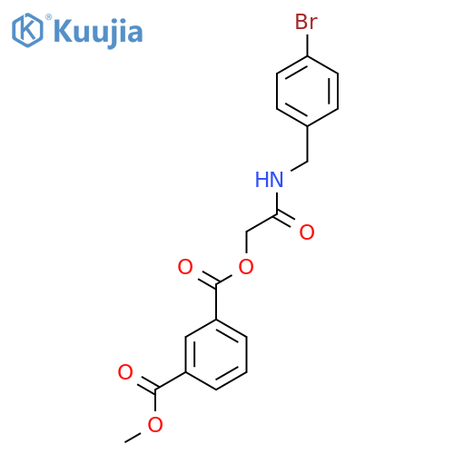 1-{[(4-bromophenyl)methyl]carbamoyl}methyl 3-methyl benzene-1,3-dicarboxylate structure
