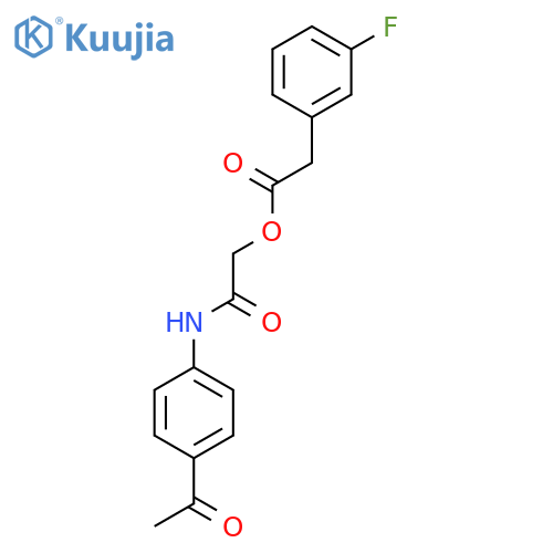 [(4-acetylphenyl)carbamoyl]methyl 2-(3-fluorophenyl)acetate structure