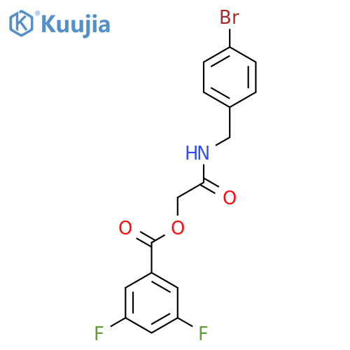 {[(4-bromophenyl)methyl]carbamoyl}methyl 3,5-difluorobenzoate structure